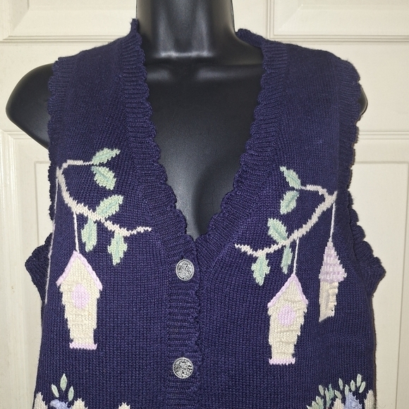 Northern reflections knitted sweater vest S/P - Picture 2 of 5
